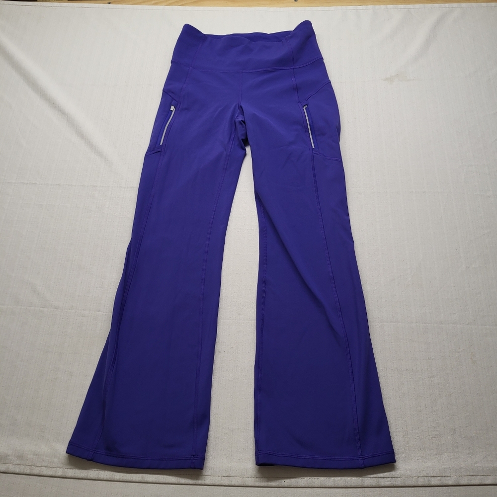 Athleta Rainier Bootcut Pant Small Purple Thermal Lined Outdoor Hike Stretch - Picture 4 of 14